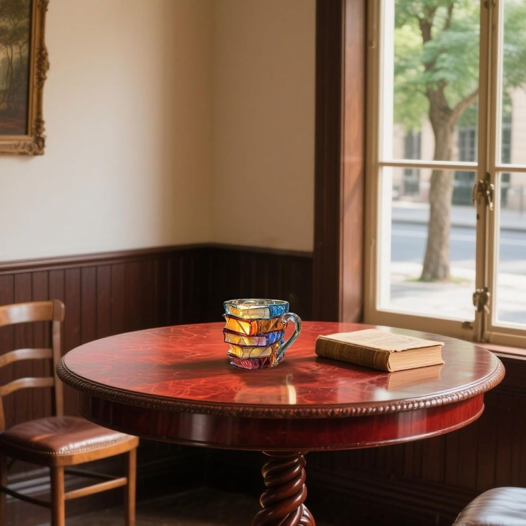 Handverks Bolla Með Þrívíddartema Fyrir Bókaáhugamenn